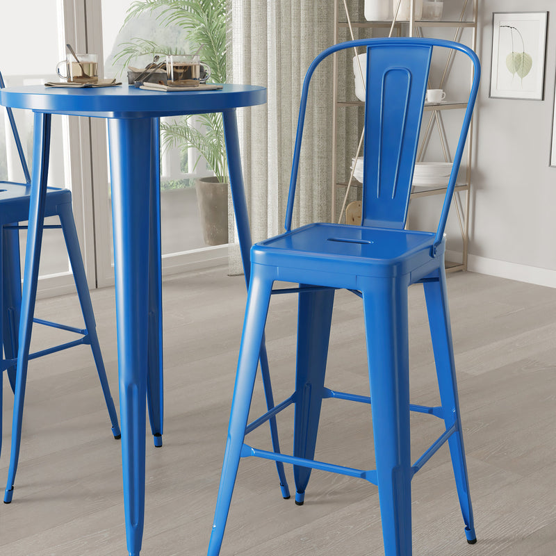 Pasadena 3 Piece Outdoor Dining Set with Bar Height Table and Stools