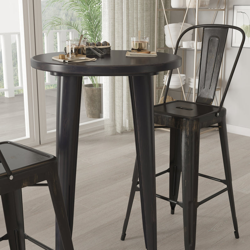 Pasadena 3 Piece Outdoor Dining Set with Bar Height Table and Stools