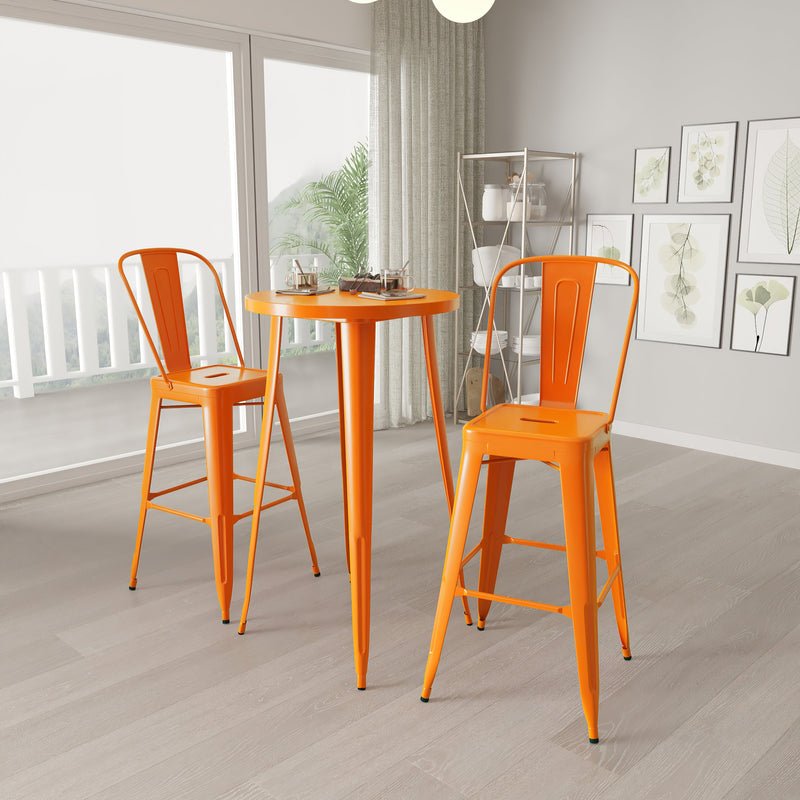 Pasadena 3 Piece Outdoor Dining Set with Bar Height Table and Stools