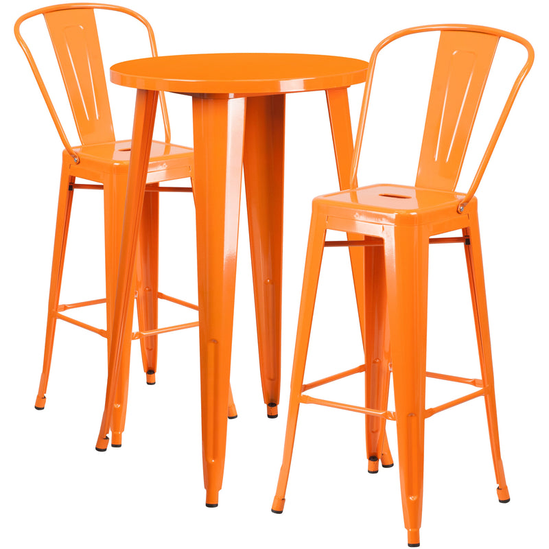 Pasadena 3 Piece Outdoor Dining Set with Bar Height Table and Stools
