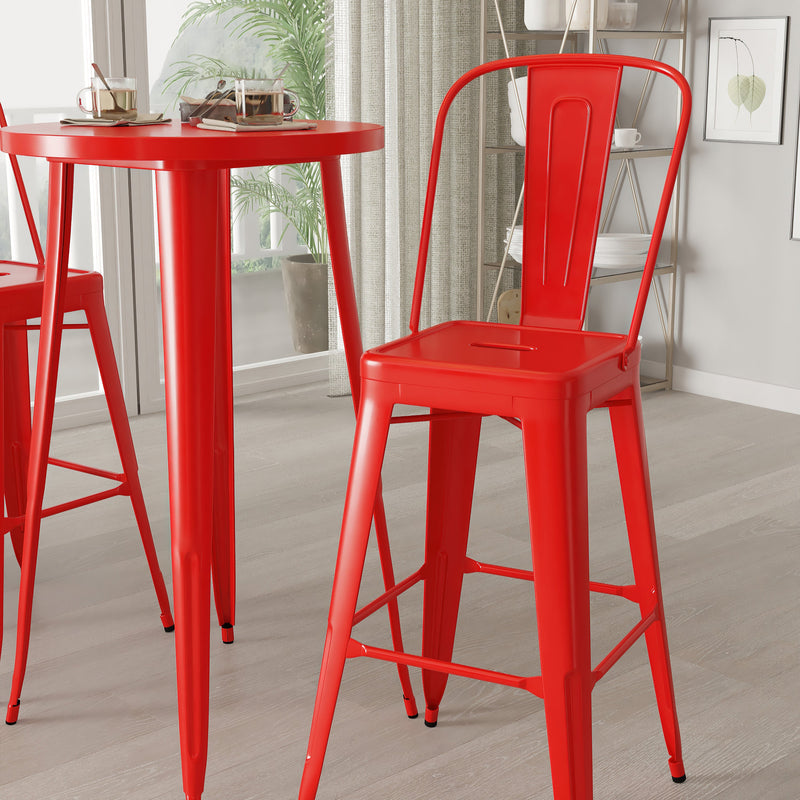 Pasadena 3 Piece Outdoor Dining Set with Bar Height Table and Stools