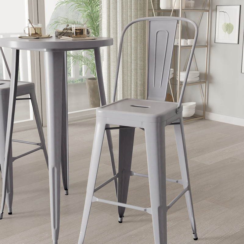 Pasadena 3 Piece Outdoor Dining Set with Bar Height Table and Stools