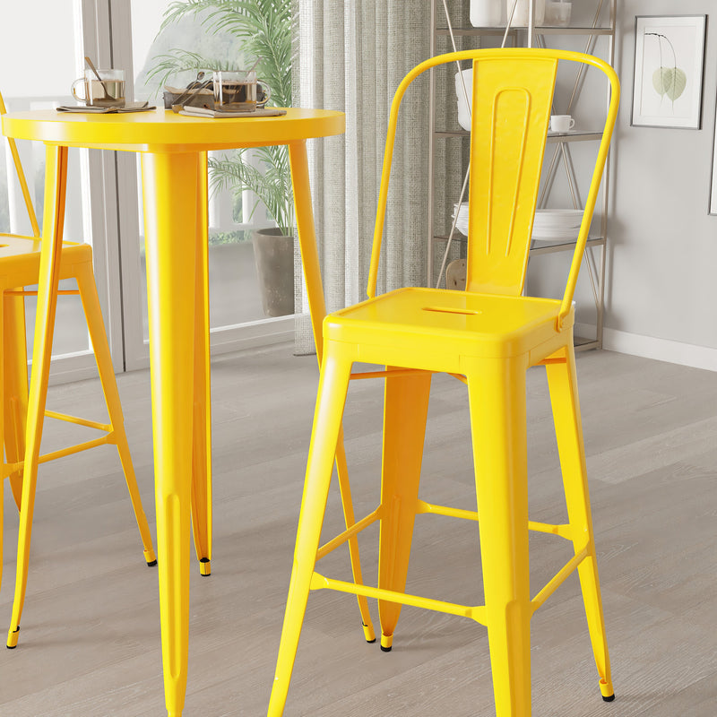 Pasadena 3 Piece Outdoor Dining Set with Bar Height Table and Stools