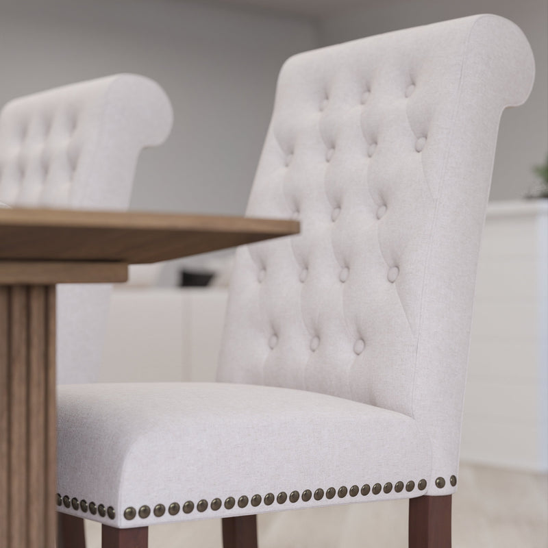 Falmouth Upholstered Parsons Chair with Nailhead Trim