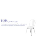 Amsterdam Metal Dining Chair With Curved Vertical Slatted Back And Square Seat