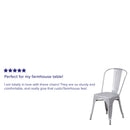 Amsterdam Metal Dining Chair With Curved Vertical Slatted Back And Square Seat