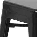 Newark Series 24" High Backless Metal Counter Height Stool with Square Seat for Indoor-Outdoor Use