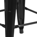 Newark Series 30" High Backless Metal Bar Height Stool with Square Seat for Indoor-Outdoor Use