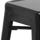 Newark Series 30" High Backless Metal Bar Height Stool with Square Seat for Indoor-Outdoor Use