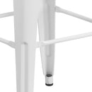 Newark Series 30" High Backless Metal Bar Height Stool with Square Seat for Indoor-Outdoor Use