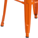 Newark Series 30" High Backless Metal Bar Height Stool with Square Seat for Indoor-Outdoor Use
