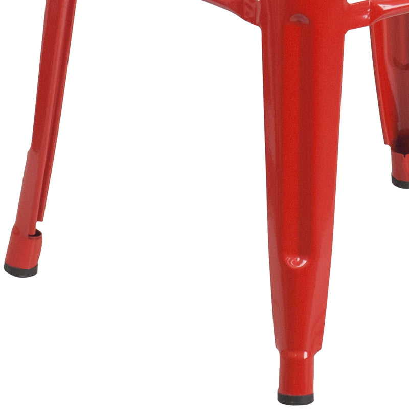 Newark Series 30" High Backless Metal Bar Height Stool with Square Seat for Indoor-Outdoor Use