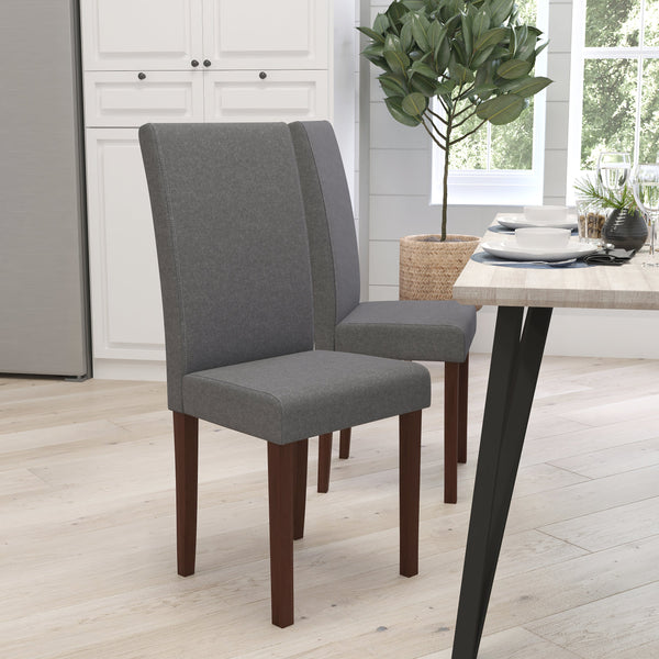 Ellison Mid-Century Panel Back Parsons Accent Dining Chair