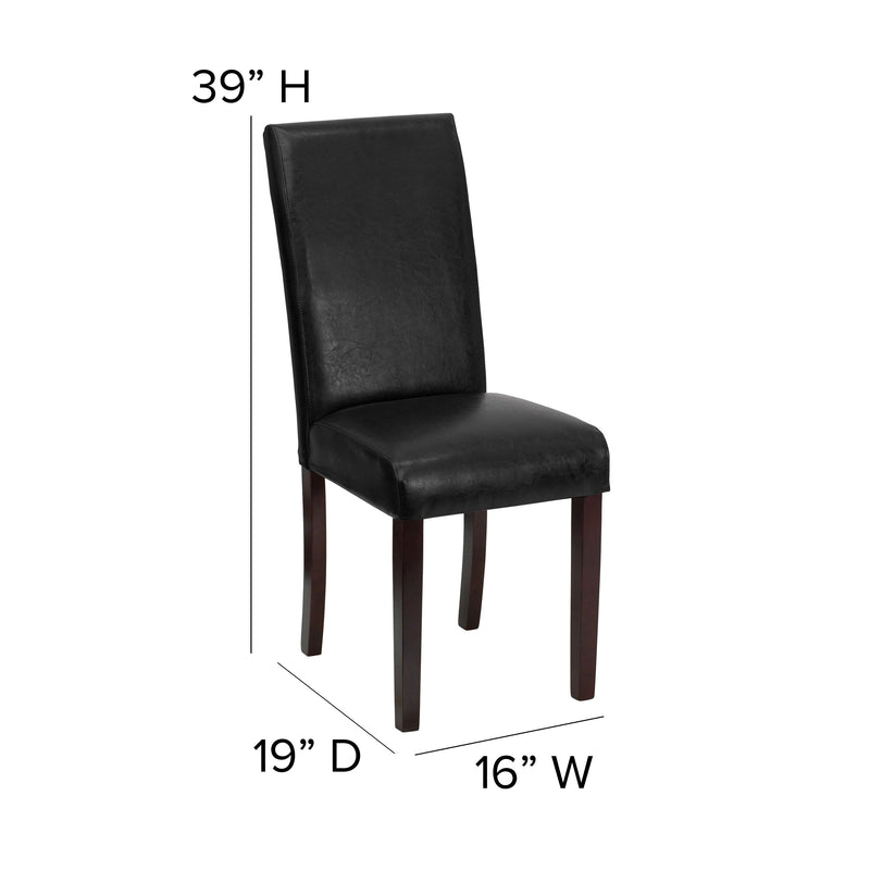 Vallia Series Panel Back Parson's Chair for Kitchen, Dining Room and More