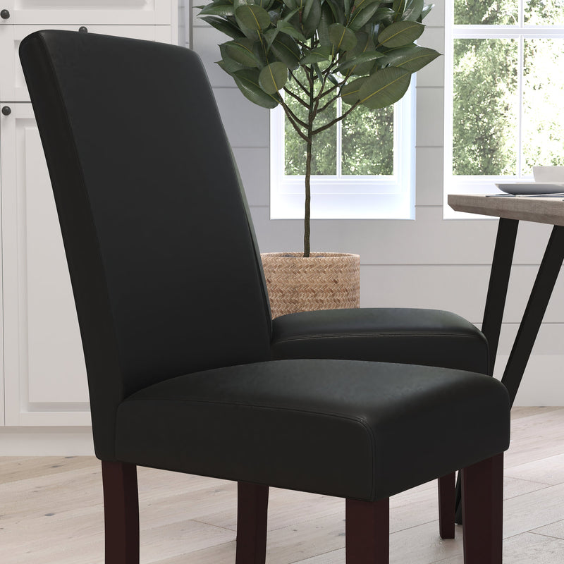 Vallia Series Panel Back Parson's Chair for Kitchen, Dining Room and More