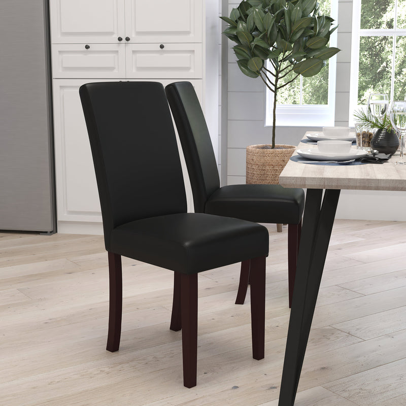 Vallia Series Panel Back Parson's Chair for Kitchen, Dining Room and More