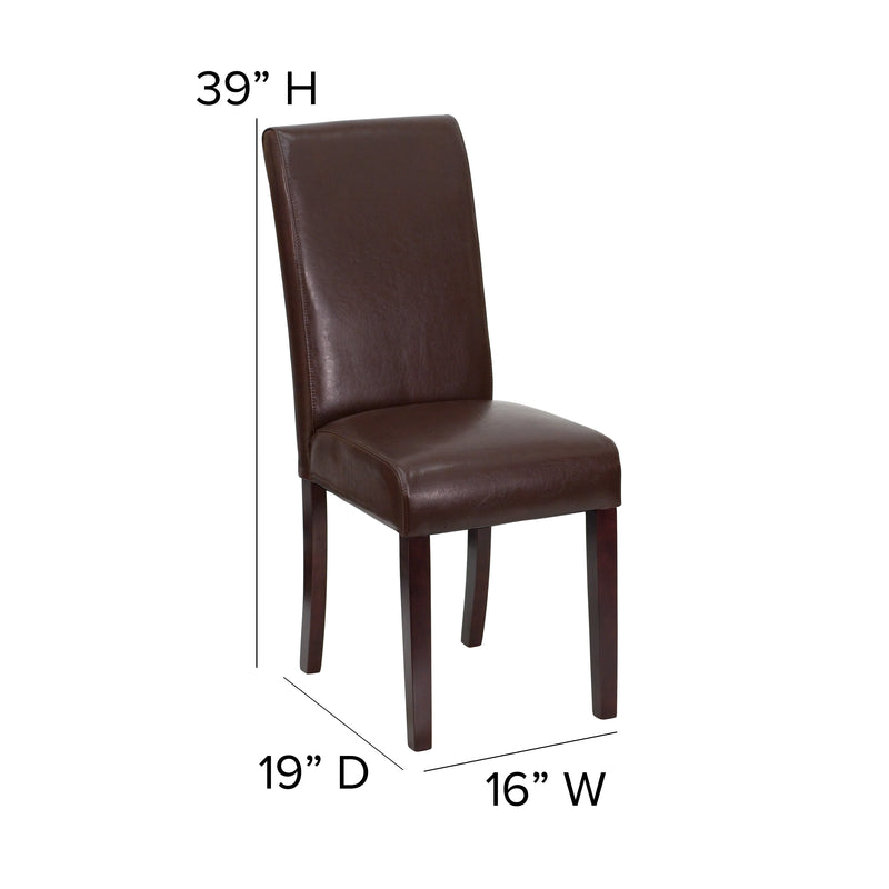 Vallia Series Panel Back Parson's Chair for Kitchen, Dining Room and More