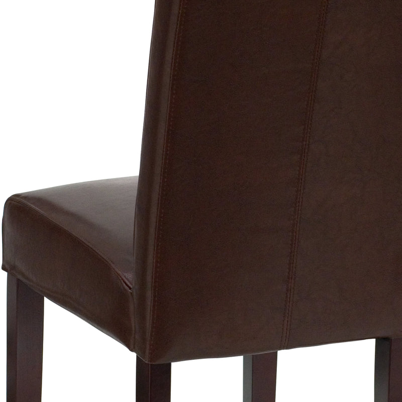 Vallia Series Panel Back Parson's Chair for Kitchen, Dining Room and More