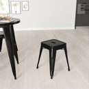 Set of 4 Sloane 18" High Backless Stacking Dining Stools with Durable Metal Frame