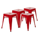Set of 4 Sloane 18" High Backless Stacking Dining Stools with Durable Metal Frame