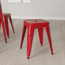 Set of 4 Sloane 18" High Backless Stacking Dining Stools with Durable Metal Frame
