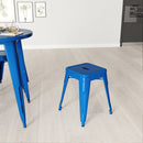 Set of 4 Sloane 18" High Backless Stacking Dining Stools with Durable Metal Frame