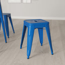 Set of 4 Sloane 18" High Backless Stacking Dining Stools with Durable Metal Frame