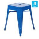 Set of 4 Sloane 18" High Backless Stacking Dining Stools with Durable Metal Frame