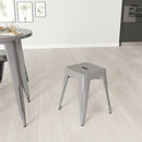 Set of 4 Sloane 18" High Backless Stacking Dining Stools with Durable Metal Frame