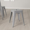Set of 4 Sloane 18" High Backless Stacking Dining Stools with Durable Metal Frame