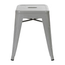 Set of 4 Sloane 18" High Backless Stacking Dining Stools with Durable Metal Frame