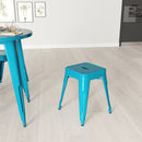 Set of 4 Sloane 18" High Backless Stacking Dining Stools with Durable Metal Frame