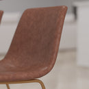 Carrollton 18 inch Faux Leather Bucket Seat Dining Chairs, Set of 2