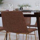 Carrollton 18 inch Faux Leather Bucket Seat Dining Chairs, Set of 2