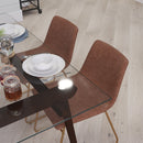 Carrollton 18 inch Faux Leather Bucket Seat Dining Chairs, Set of 2