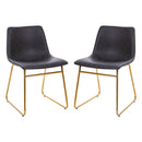 Carrollton 18 inch Faux Leather Bucket Seat Dining Chairs, Set of 2