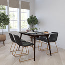 Carrollton 18 inch Faux Leather Bucket Seat Dining Chairs, Set of 2