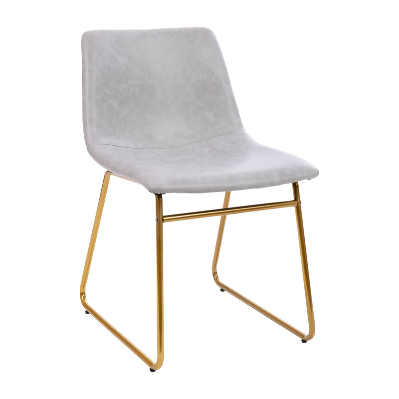 Carrollton 18 inch Faux Leather Bucket Seat Dining Chairs, Set of 2