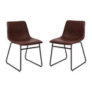 Carrollton 18 inch Faux Leather Bucket Seat Dining Chairs, Set of 2