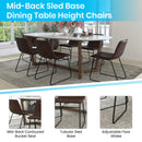 Carrollton 18 inch Faux Leather Bucket Seat Dining Chairs, Set of 2