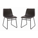 Carrollton 18 inch Faux Leather Bucket Seat Dining Chairs, Set of 2