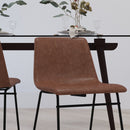 Carrollton 18 inch Faux Leather Bucket Seat Dining Chairs, Set of 2