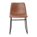 Carrollton 18 inch Faux Leather Bucket Seat Dining Chairs, Set of 2