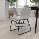 Carrollton 18 inch Faux Leather Bucket Seat Dining Chairs, Set of 2