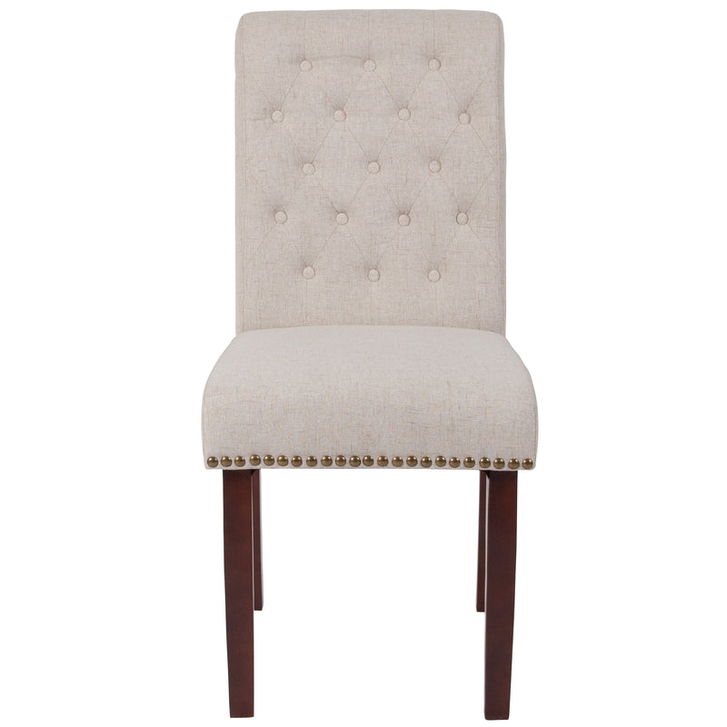 Falmouth Upholstered Parsons Chair with Nailhead Trim - Set of 4