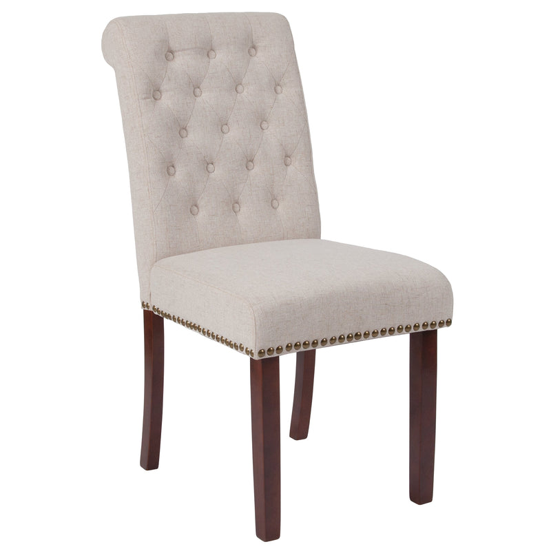 Falmouth Upholstered Parsons Chair with Nailhead Trim - Set of 4