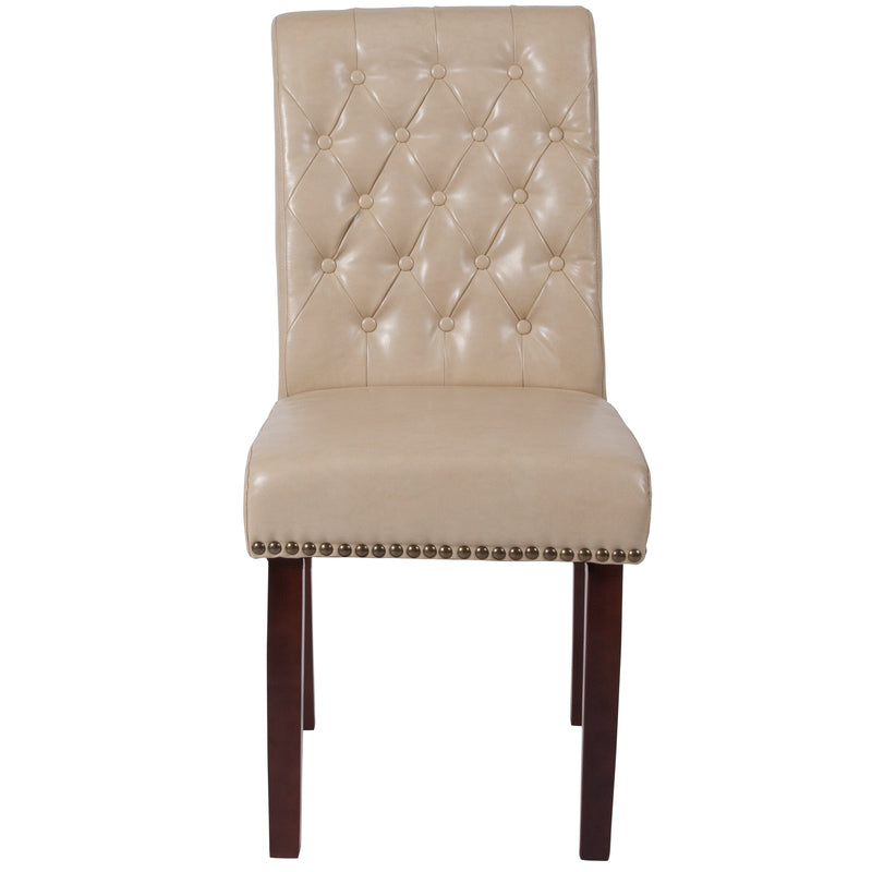 Falmouth Upholstered Parsons Chair with Nailhead Trim - Set of 4