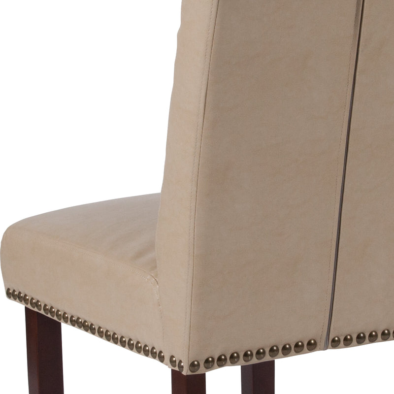 Falmouth Upholstered Parsons Chair with Nailhead Trim - Set of 4