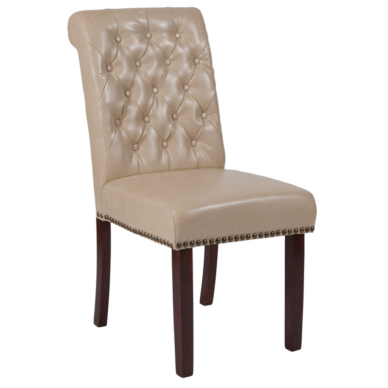 Falmouth Upholstered Parsons Chair with Nailhead Trim - Set of 4