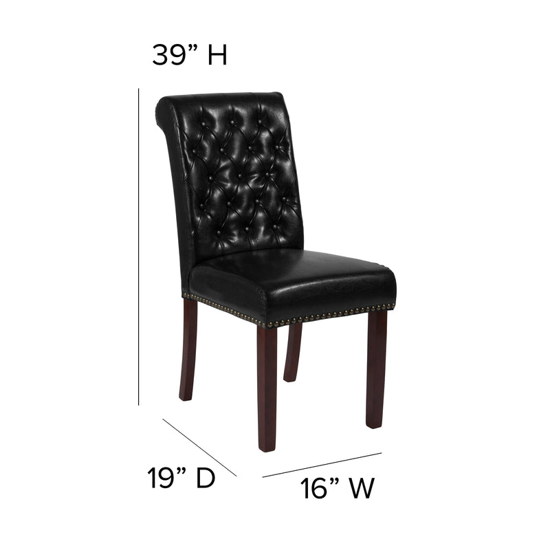 Falmouth Upholstered Parsons Chair with Nailhead Trim - Set of 4